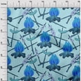 thumbnail image 3 of oneOone Polyester Spandex Aqua Blue Fabric Campfire Sewing Fabric By The Yard Printed Diy Clothing Sewing Supplies 56 Inch Wide, 3 of 4