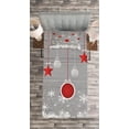 thumbnail image 3 of Ambesonne Christmas Quilted Bedspread Set 2 Pcs, Stars Baubles Snow, Twin Size, Grey Red White, 3 of 3