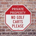 thumbnail image 4 of Private Property No Golf Carts Please (2 Pack) 6 inch X 6 inch Octagon Plastic Sign Weather Resistant, UV Protected for Workplace, Private Property, and Construction Site, Made in the, 4 of 7