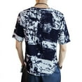 thumbnail image 5 of INCERUN Men's Vintage Short Sleeve Tie-Dye Printed Tee Casual Loose V Neck T Shirts Tops, 5 of 10