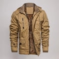 thumbnail image 2 of Men's Winter Jackets Thick Fleece Lined Military Jackets wtih Hood Work Warm Full Zip Thermal Cargo Coats, 2 of 5