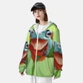 thumbnail image 3 of Gaeub Flying Frog On Branch Men's and Women's UPF 50+ Long-Sleeved Sun Protection Clothing, Fishing Shirt Long Sleeve Zip-X-Large, 3 of 7