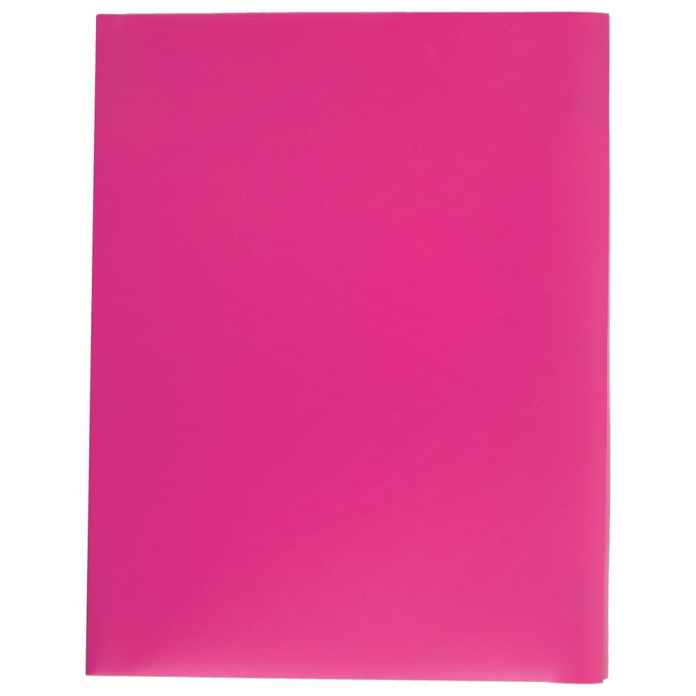 Five Star Poly 3 Prong Portfolio Folder, Pink, Extra Pockets Walmart