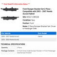 thumbnail image 2 of Front Bumper Bracket Set 2 Piece - Compatible with 2003 - 2007 Honda Accord Hybrid 2004 2005 2006, 2 of 2