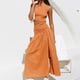 thumbnail image 1 of Vestido hasta el tobillo elegante para mujer Vestido de camisola informal con abertura alta de verano Ropa de uso diario FLhrweasw Nuevo, 1 of 9