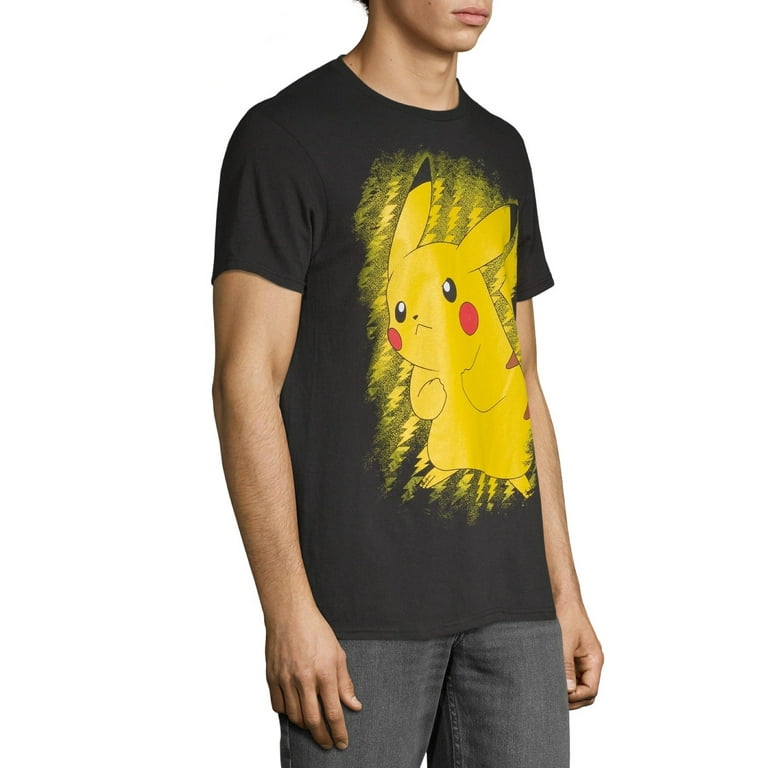 Pokemon Brushstroke Pikachu Apparel, Men's Graphic Crew Neck Short