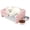 Pink, variant on Small Dog Bed with Cushion & Bowls, Plastic Pet Bed for Puppies and Small Dogs, Raised Puppy Bed with Removable Soft Pad, Indoor Dog Bed with Double Food & Water Bowls, Pink