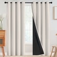 thumbnail image 1 of Cortinas térmicas SimpleHome 100% opacas, 132 x 213 cm, color crema, 1 of 7