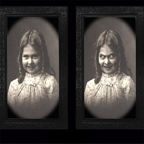 Tkrady Decoration 3D Changing Face Moving Picture Frame Portrait Decoration for Party Castle House Home Decoration (Style A)