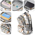thumbnail image 3 of Pet Cat and Toy White Pattern Cute School Backpack Bag with Padded Back and Adjustable Shoulder Straps 16.9 X 12.6 X 5.9 Inches, 3 of 4