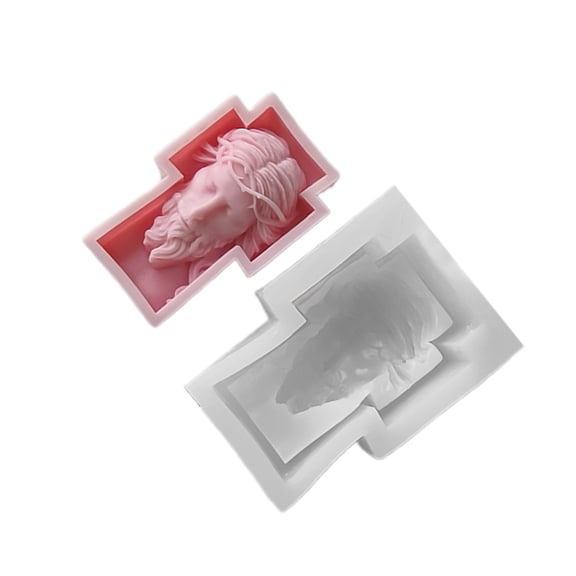 WINDLAND Flexible Silicone Mold Handmade Candle Mould Epoxy Resin Moulds Church Prayer Crosses Sculpture Shaped Candle Molds Decors