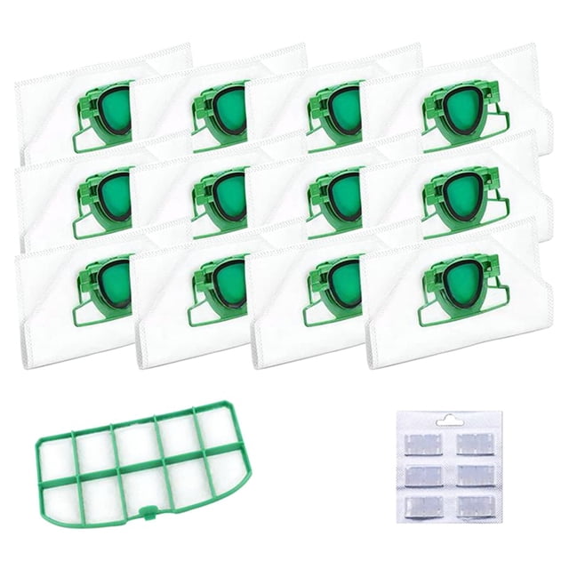 Para Repuestos VK200 FP200 para Aspiradora para Kobold: 12 Bolsas de Filtro + 1 Filtro HEPA + 1 Fragancia.