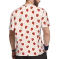 thumbnail image 2 of Wukai Hand Drawn Strawberry Print Men's Short-Sleeved Mesh T-Shirt,Quick-Dry Short Sleeve Workout T-Shirt-Small, 2 of 8