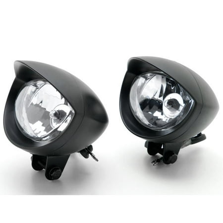 Krator Custom Black Passing Fog Auxiliary Light For Honda Shadow