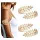 thumbnail image 2 of Elegante Vintage Brazo Puño Joyería de Novia para la boda de aleación de novia de dama de honor brazalete de oro de la hoja de cristal brazalete, 2 of 6