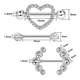 thumbnail image 5 of Piercing Pezon Set Corazon Diablito Varios 14 Piezas Plata, 5 of 5
