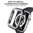 thumbnail image 3 of Worryfree Gadgets Bling Bumper Case for Apple Watch Black/Silver 40mm (C19-BKSL40), 3 of 5