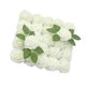 thumbnail image 5 of Flores artificiales, rosas artificiales, ramo de novia, centros de mesa, flores de imitación con hojas para Navidad, fiesta del Día de San Valentín Blanco, 5 of 9