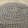 thumbnail image 3 of Rosalyn Fabric Round Pouf Ottoman, 3 of 7