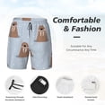 thumbnail image 3 of Honeii Playful Walrus Wonders Print Men's Swim Shorts,Mens Swim Trunks,Breathable Mesh Beach Shorts for Swimming,Surfing, and Beach Activities-Large, 3 of 6
