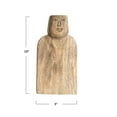 thumbnail image 4 of Creative Co-Op Compact Hand-Carved Mango Wood Cheese Slicer and Cutting Board with Face Handle Design and Combed Finish, Natural, 4 of 5