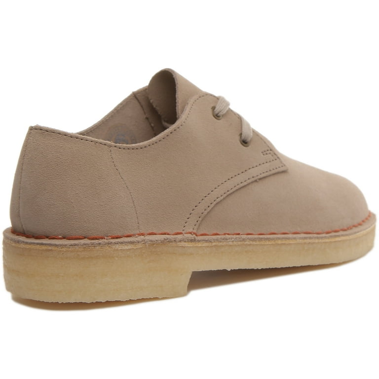 Clarks Desert Khan Men s Two Eyelet Lace Up Suede Low Cut Shoes In Sand Size 10 Walmart