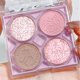 thumbnail image 1 of ZHAOCHENG Paleta de sombras de ojos mini de color rosa con purpurina, 4 colores, sombras de ojos cálidas de color marrón y rosa, brillantes, brillantes, resistentes al agua, sombras de ojos plateadas, 1 of 5