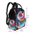 thumbnail image 2 of Fuzoiu Starry Sky Colorful Donut Print Diaper Bag Backpack,Baby Essentials Travel Tote,Multi function Waterproof Diaper Bag, Travel Essentials Baby Bag - Unisex, 2 of 6