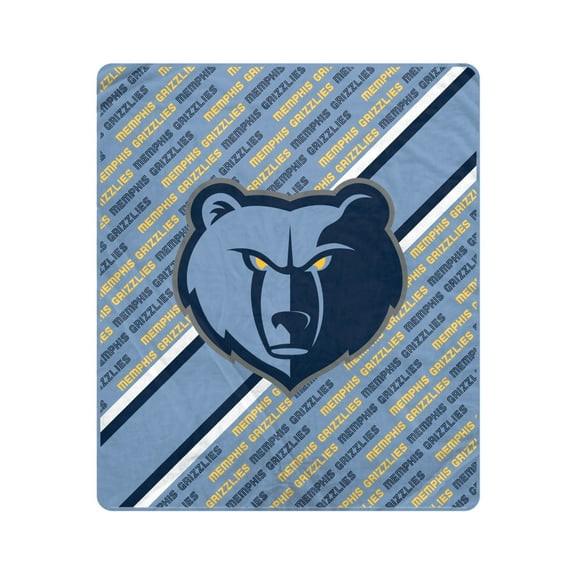 Pegasus Memphis Grizzlies 60" x 70" Diagonal Lined Wordmark Ultra Soft Blanket