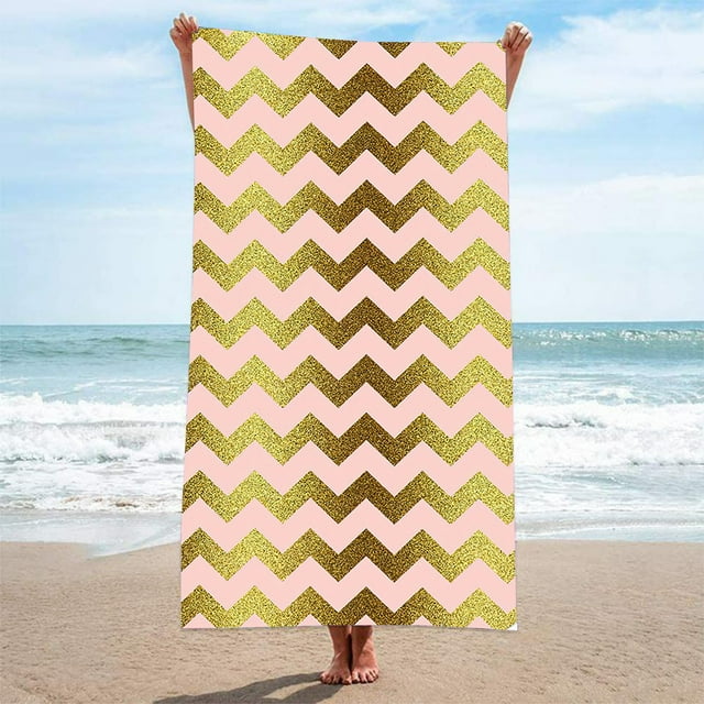 Meitianfacai Stripe Series Microfiber Towels Large Bath Towels Beach Towels