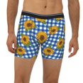 thumbnail image 2 of Cauagu Sunflowers Print Men's Boxer Briefs, Funny & Cute Underwear Elastic Waistband Briefs Ideal Gift for Men,1-Pack, 2 of 7