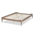 thumbnail image 3 of Bowery Hill Mid-Century Wood Platform Queen Bed in Oak, 3 of 9