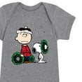 thumbnail image 3 of Peanuts - Holidays - Charlie Brown & Snoopy Hanging Wreaths - Infant Baby One Piece, 3 of 5