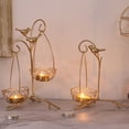 thumbnail image 6 of Christmas bird's nest and bird iron candle holder decoration Western food candle holder dining table crafts small decoration, 6 of 14