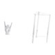 thumbnail image 1 of Mesa auxiliar acrílica con escultura moderna de gestos de manos. Mueble minimalista de dedos. Mesita de noche creativa para la decoración de, 1 of 8