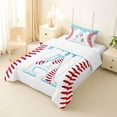 thumbnail image 2 of Manfei Personalized Initial A Twin Comforter Sets 2pcs,Baseball Sport Bedding Set, 2 of 6