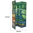 thumbnail image 5 of Benjara Wooden Double Sided 4 Panel Room Divider with Landscape Scene, Multicolor, 5 of 5