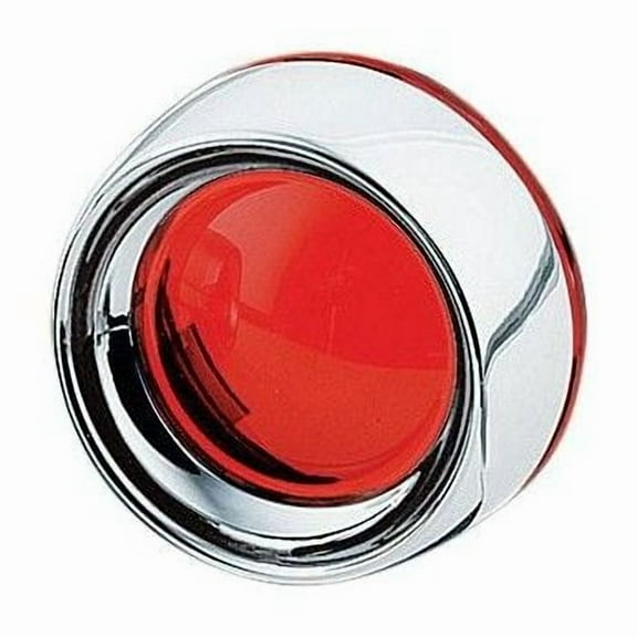 Kuryakyn 2109 Motorcycle Lighting Accessory: Deep Dish Bezel for 2000-19 Harley-Davidson Motorcycles with Bullet Turn Signal/Blinker Lights, Red Lens, Chrome, 1 Pair