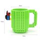 thumbnail image 5 of Taza Taza de leche creativa de 350ml bloques de construcción DIY taza de café para beber agua (verde) Sywqhk Libre de BPA, 5 of 9
