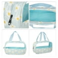 thumbnail image 3 of 3 Piezas de Bolsa de Maquillaje Duradera para Mujeres para Vacaciones, Camping y Actividades al Aire Libre, Cuero PU Azul PVC, 3 of 4