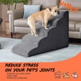 thumbnail image 4 of Graflsoa 5-Tier Washable Pet Stairs for Small Dogs & Cats, Non-Slip Steps for Bed or Sofa, Coffee Color, Compact & Durable Design, 4 of 6