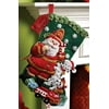 Bucilla 18-Inch Christmas Stocking Felt Applique Kit, Fireman Santa