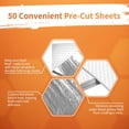 thumbnail image 3 of Insulation Sandwich Wrapping Paper Aluminum Foil Sheets - [50 Pack] - (14" x 10.3") - Aluminum Foil Sandwich Wrap Sheets For Sandwich Wraps, Burritos and BBQ, 3 of 14