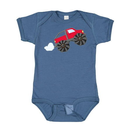 

Inktastic Red Monster Truck Action Gift Baby Boy or Baby Girl Bodysuit