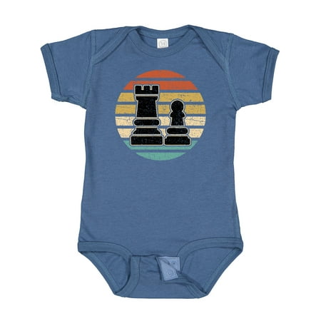 

Inktastic Chess Player Retro Sunset Gift Baby Boy or Baby Girl Bodysuit