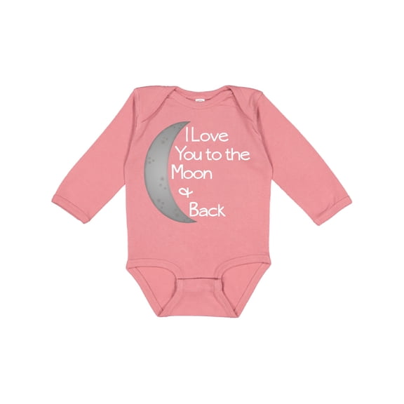 Inktastic I Love You to the Moon & Back. Boys or Girls Long Sleeve Baby Bodysuit