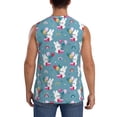 thumbnail image 4 of Daiia Rabbit And Rainbow Printed Men's Tank Tops,Casual Soft Sleeveless Gym Muscle Shirts Bodybuilding Tee-Large, 4 of 8