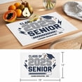 thumbnail image 6 of Blue Grey Graduation Season Placemats Set of 4 Funny Words Modern Art Place Mats Indoor Wipeable Table Mats Washable Cloth Dining Table Placemats for Kitchen Holiday Party Home Decor 13x19 Inch, 6 of 9