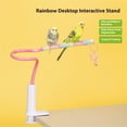 thumbnail image 4 of Flexible Parrots Perch Stand Puzzle Toy Portable Bird Training Tabletop Platform Intelligence Puzzle Enrichment Toy, 4 of 9
