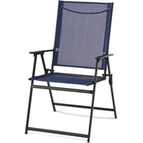 2-Pack Teal Steel & Sling Folding Outdoor Patio Armchairs | Portable Foldable Design for Beach, Campground & Backyard